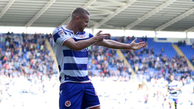 George Puscas celebrates scoring for Reading