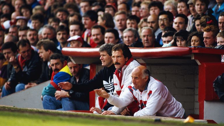 Graeme Souness looks on during his early days as manager at Liverpool; the Scot admits he has many regrets from his time as boss at Anfield