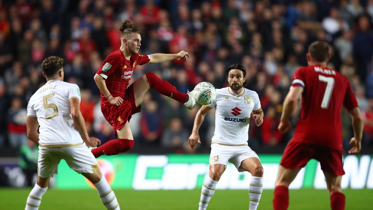 Elliott starred during Liverpool's third-round win over MK Dons last month