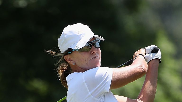 during the second round of the U.S. Senior Women's Open at Chicago Golf Club on July 13, 2018 in Wheaton, Illinois.