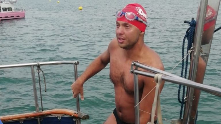 Hunter Charlton had next to no experience of endurance swimming when he began his Channel swim adventure