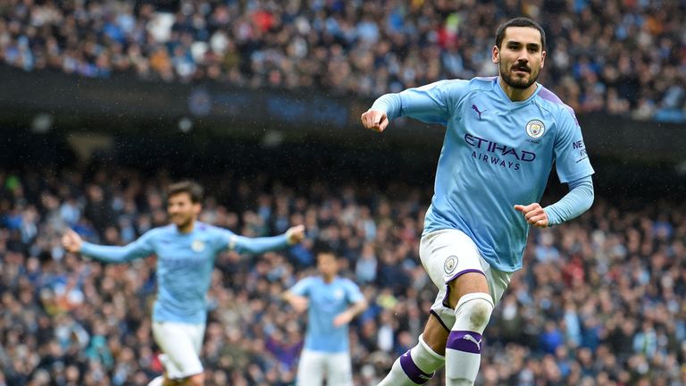 Manchester City's Ilkay Gundogan could be rested for the visit of Southampton