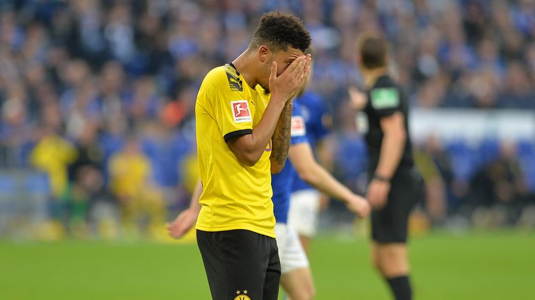 Jadon Sancho played his first league game since he was left out by manager Lucien Favre for disciplinary reasons