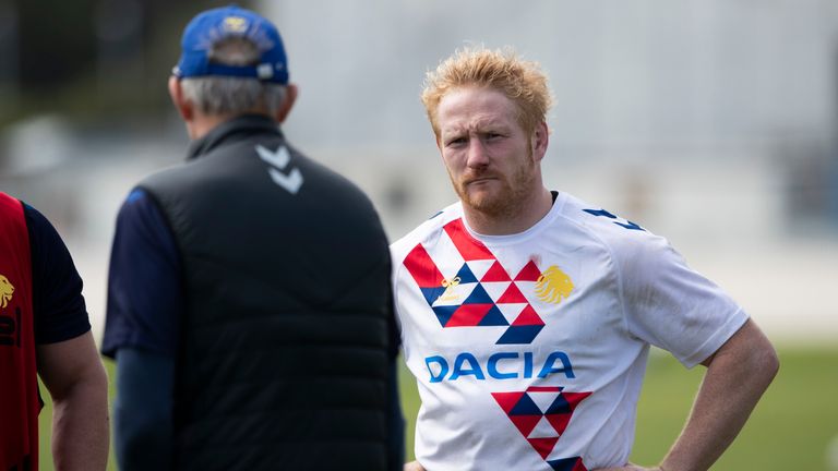 Great Britain Lions captain James Graham listens to coach Wayne Bennett, during the Lions rugby league team training session, held at the Blues Training Ground, Alexandra Park, Auckland, New Zealand. 21 October 2019 Photo: Brett Phibbs / www.photosport.nz /SWpix.com