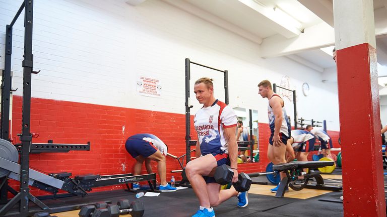 Jonny Lomax. England Rugby League World Cup training session from Fremantle Oval, Fremantle, Western Australia. Rugby League World Cup 2017. 8th November 2017. Copyright Image: Daniel Carson / www.photosport.nz