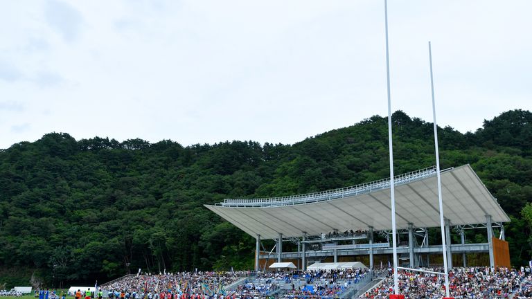 General view of the Kamaishi Restoration Stadium