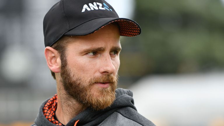 New Zealand's captain Kane Williamson sits out the warm up during day five of the 2nd Test cricket match between New Zealand and Bangladesh at the Basin Reserve in Wellington on March 12, 2019. 
