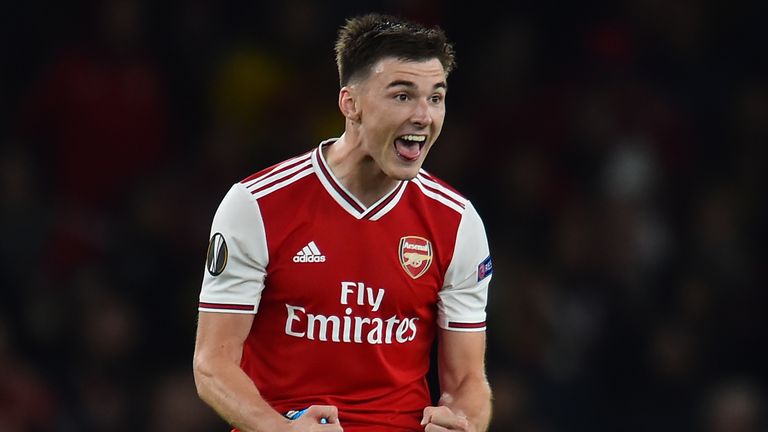 Kieran Tierney played his first full 90 minutes for Arsenal against Standard Liege