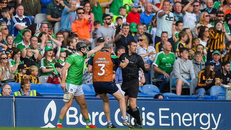Darragh O'Donovan's late sideline was deemed to have gone wide, despite appearing to take a deflection off a Kilkenny player