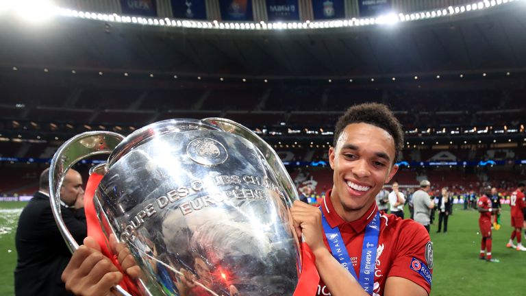 Trent Alexander-Arnold is hoping to add to the Champions League trophy he lifted last season with Liverpool