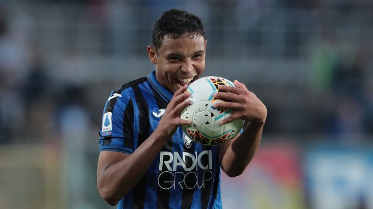Luis Muriel took home the match ball for Atalanta
