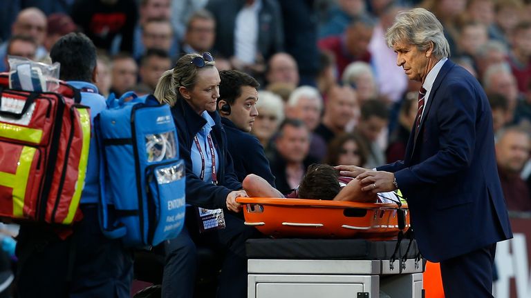 Manuel Pellegrini tries to comfort Yarmolenko