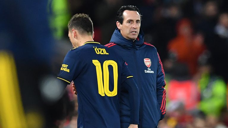 Ozil has only started one Premier League this season under Unai Emery