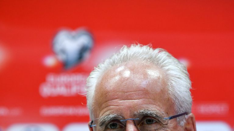 Republic of Ireland manager Mick McCarthy during a press conference at the Boris Paichadze Erovnuli Stadium in Tbilisi, Georgia