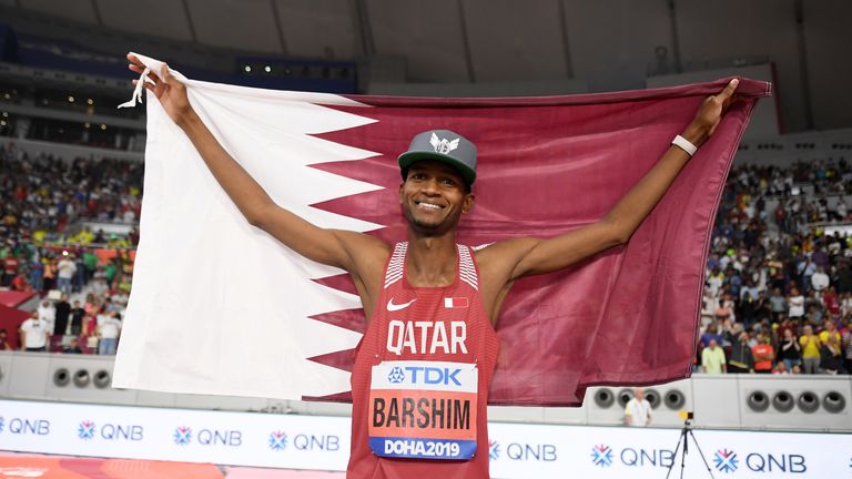 Mutaz Barshim won gold for Qatar in the men's high jump