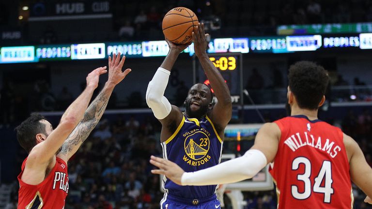 Goldern State Warriors against New Orleans Pelicans in the NBA