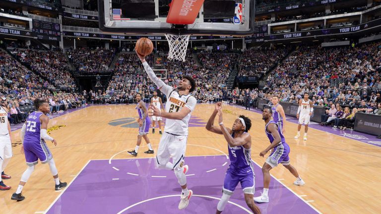 Denver Nuggets against Sacramento Kings in the NBA
