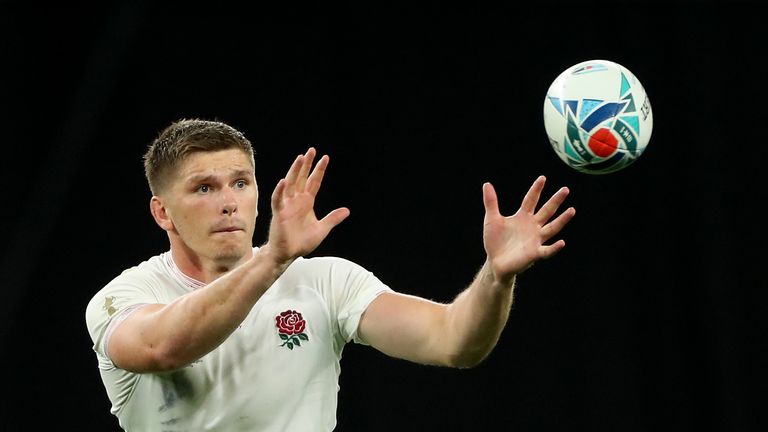 Owen Farrell in action for England at Rugby World Cup 2019