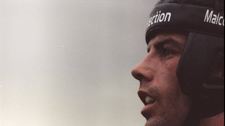 15 Jan 1995: Portrait of Phil Clarke of Wigan during the Regal Trophy semi-final against Castleford at Central Park in Wigan, England. Wigan won the match 34-6. \ Mandatory Credit: Anton Want/Allsport