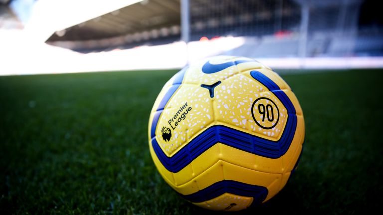 The official Nike Premier League Merlin winter match ball at St James' Park