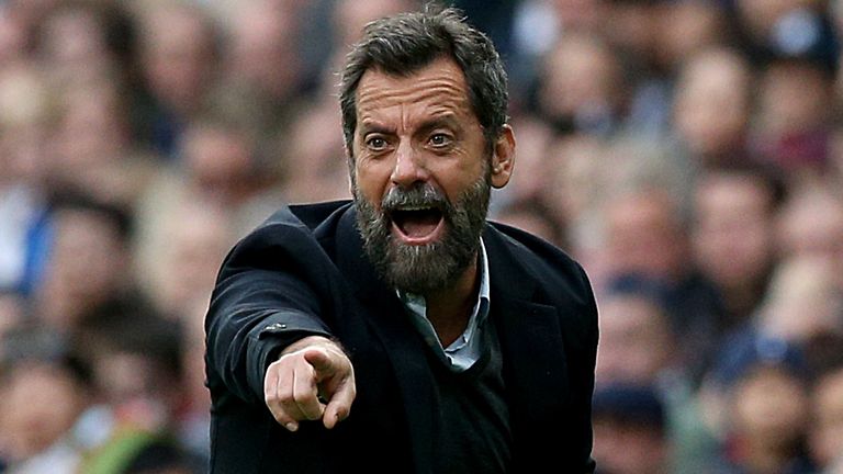 Watford manager Quique Sanchez Flores gestures on the touchline during the Premier League match at Tottenham Hotspur