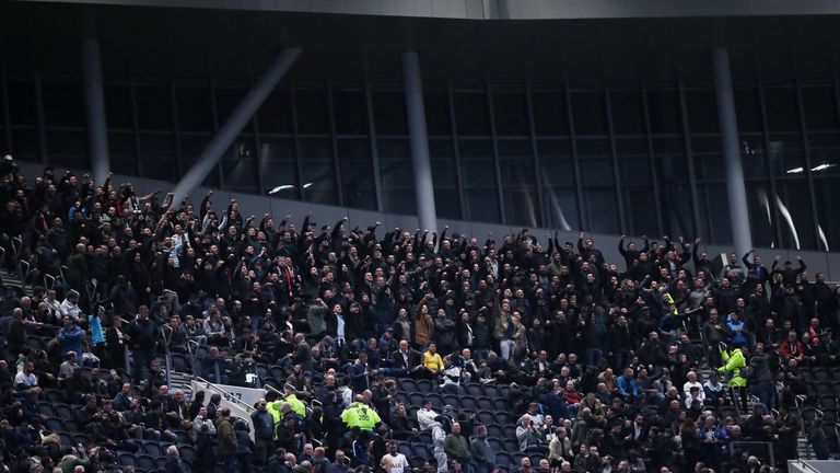 Red Star Belgrade fans managed to enter the Tottenham Hotspur Stadium despite a ban from UEFA
