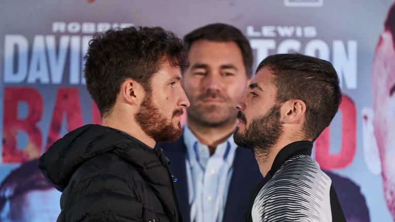 Davies Jr (L) meets Ritson on Saturday