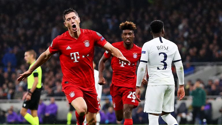 Robert Lewandowski gives Bayern Munich the lead at Tottenham