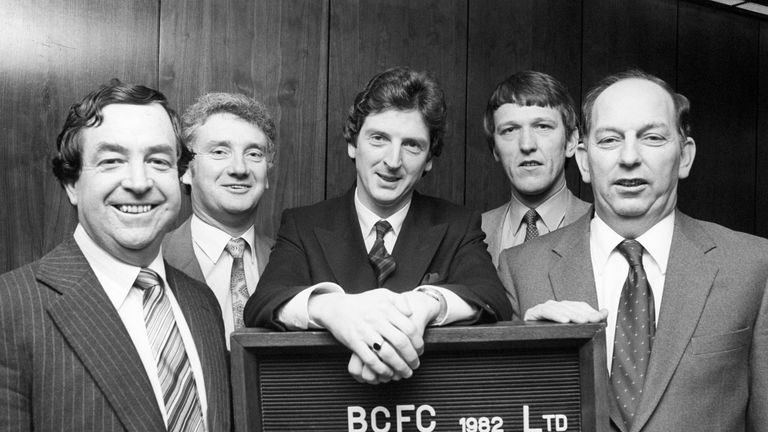 Roy Hodgson with Bristol City in 1982
