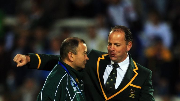 Jake White and Eddie Jones at the 2007 Rugby World Cup