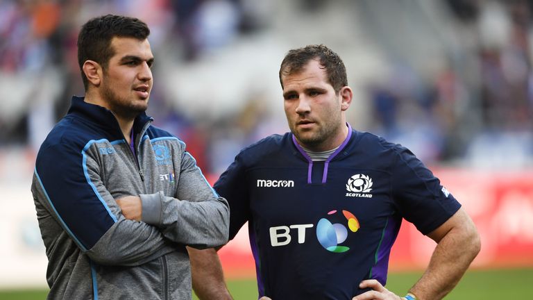 Scotland's Stuart McNally (left) and Fraser Brown