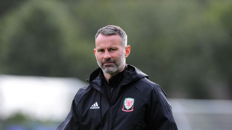 Ryan Giggs Manager of Wales during the Wales Training Session at The Vale Resort on October 9, 2019 in Cardiff, Wales.