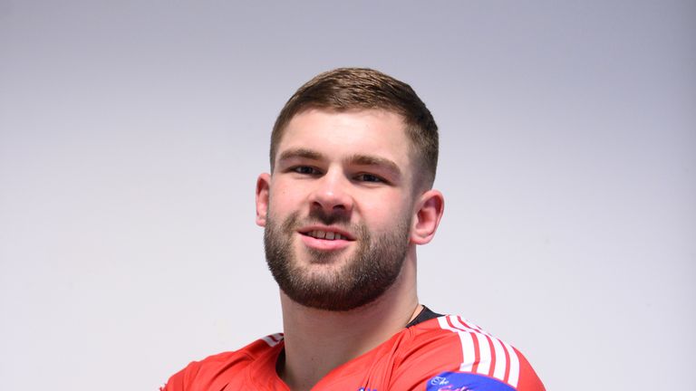 SALFORD, ENGLAND - JANUARY 16: Ryan Lannon of Salford Red Devils poses for a portrait during the Salford Red Devils Media Day at AJ Bell Stadium on January 16, 2018 in Salford, England. (Photo by Nathan Stirk/Getty Images)