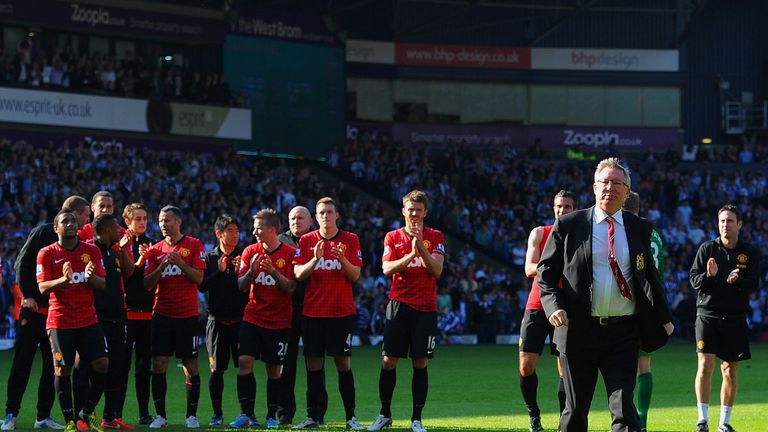 Sir Alex Ferguson during his last game as Manchester United manager in May 2013