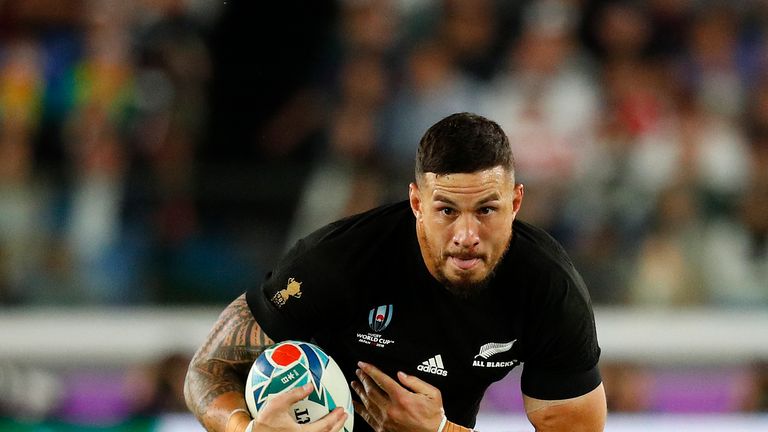 Sonny Bill Williams in action for New Zealand in the Rugby Union World Cup