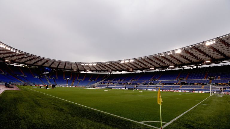 The game resumed after a few minutes at the Stadio Olimpico