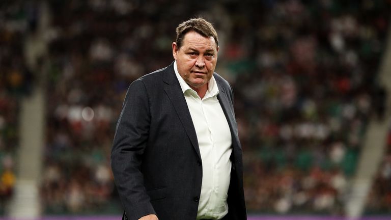 New Zealand head coach Steve Hansen pictured at their World Cup game with Canada
