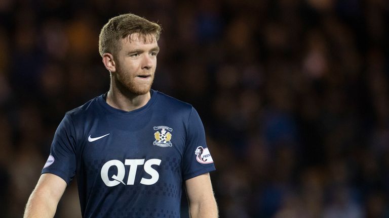 Kilmarnock's Stuart Findlay during the Betfred Cup Quarter Final between Kilmarnock and Hibernian at Rugby Park, on September 25, 2019, in Kilmarnock, Scotland.