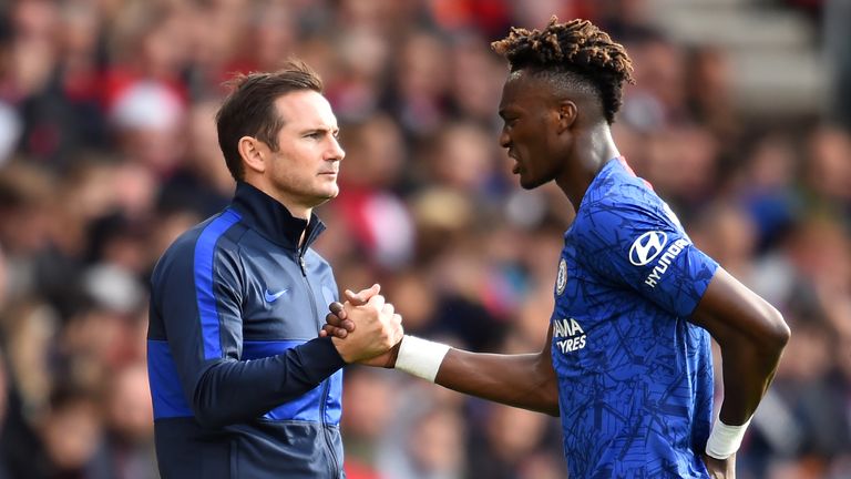 Frank Lampard salutes Tammy Abraham after the young striker scored again at Southampton