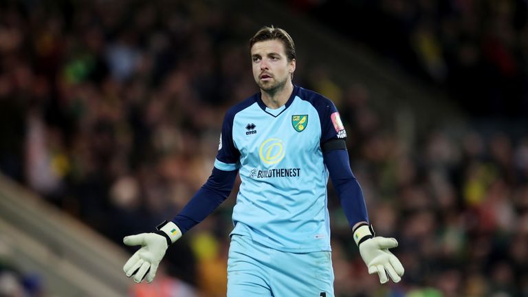 Tim Krul will have an assessment on his knee on Monday