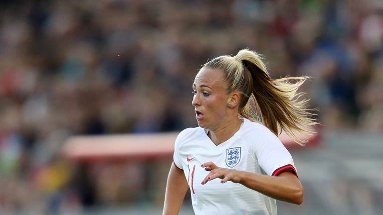 England Women's Toni Duggan in action during an International Friendly vs Norway Women