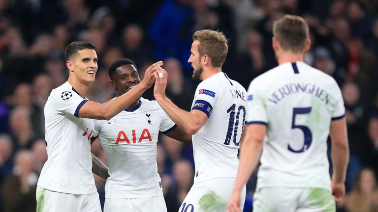 Tottenham recorded their biggest-ever Champions League win