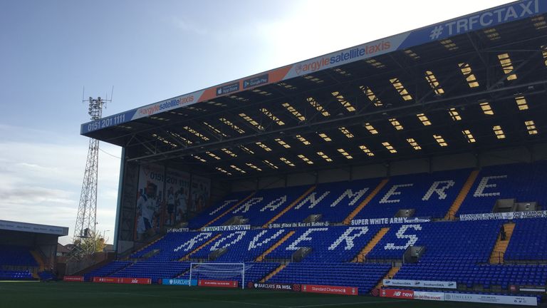 Prenton Park, home of Tranmere Rovers