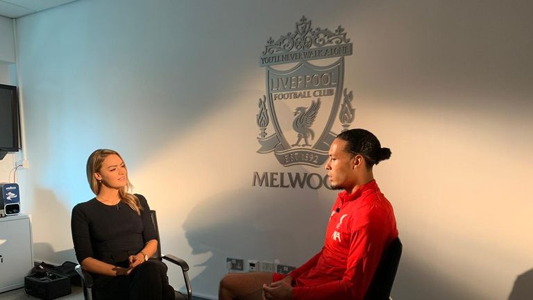 Laura Woods meets Liverpool defender Virgil van Dijk