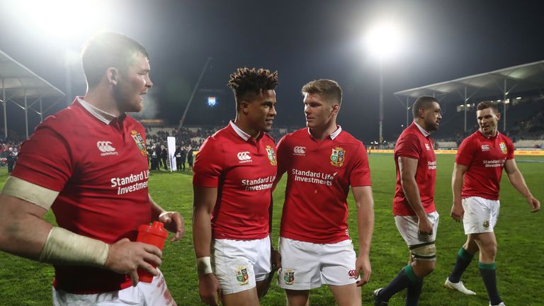 during the 2017 British & Irish Lions tour match between the Crusaders and the British & Irish Lions at the AMI Stadium on June 10, 2017 in Christchurch, New Zealand.