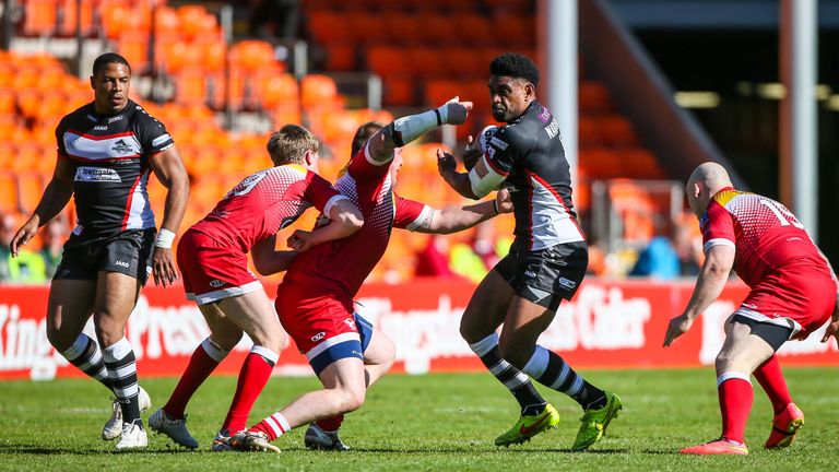 Picture by Alex Whitehead/SWpix.com - 23/05/2015 - Rugby League - Kingstone Press Championship Summer Bash - London Broncos v Sheffield Eagles - Bloomfield Road, Blackpool, England - Wes Naiqama