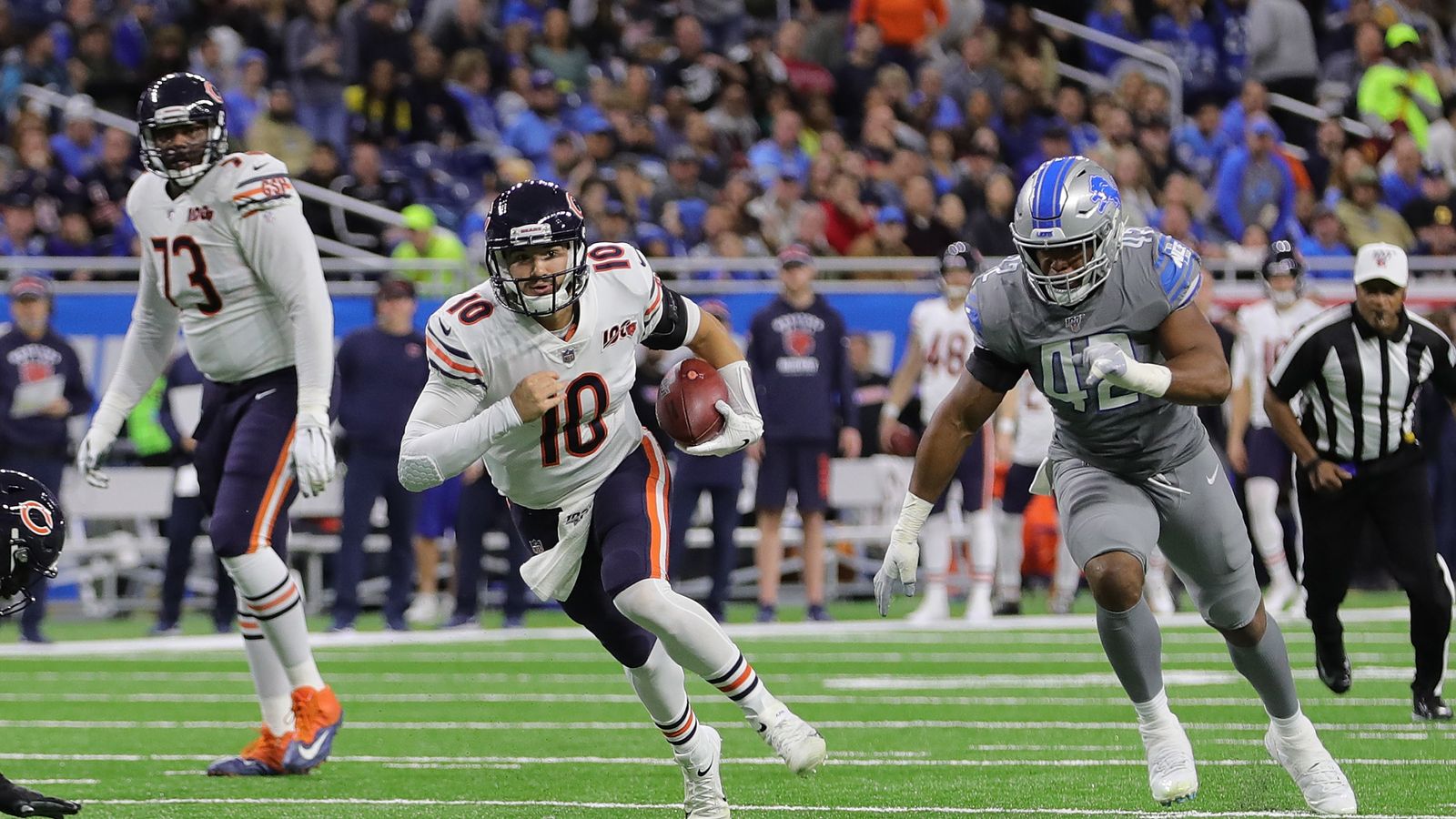Chicago Bears 24-20 Detroit Lions: Mitchell Trubisky leads ...