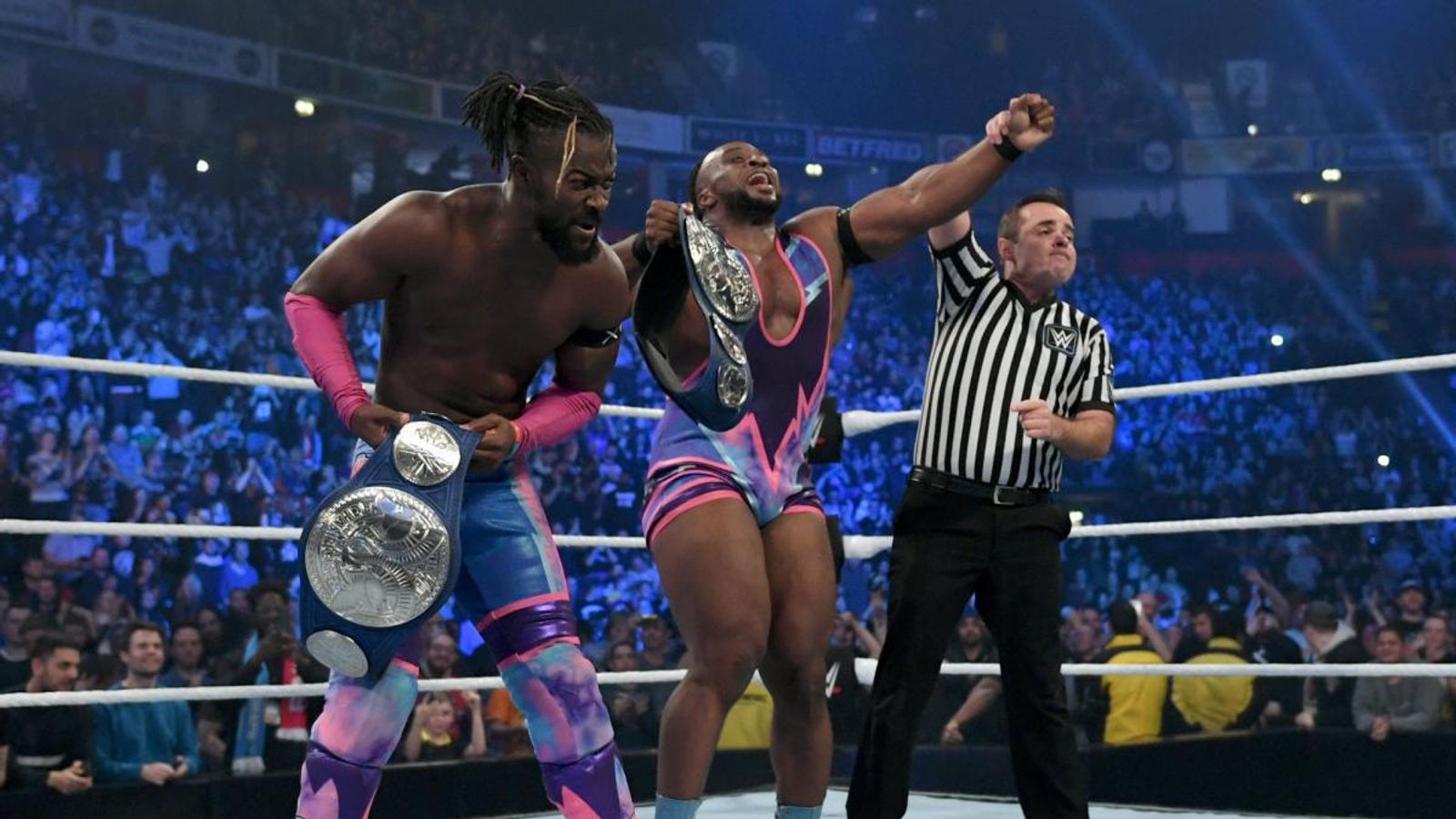The Revival WWE tag Team Champion. WWE-New tag Team Champions-the New Day!. The New Day WWE tag Team Champion. WWE SMACKDOWN tag Team Championship. Wins day 2