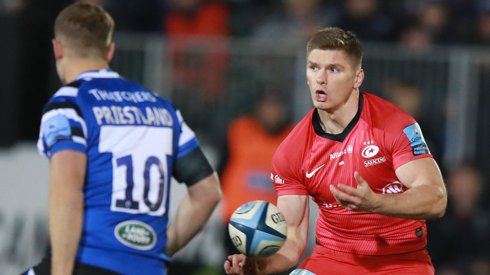 Bath 12-25 Saracens: Owen Farrell stars as champions start to chip away ...