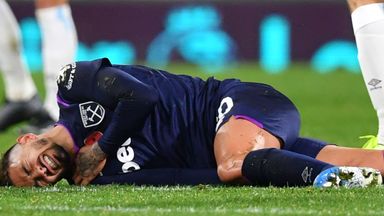 Image of Manuel Lanzini sustained the injury in West Ham's 3-0 defeat at Burnley on Saturday